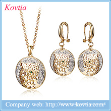 Luxury jewelry set fashion dubai gold leopard head jewelry set africa women and sex animal jewelry sets